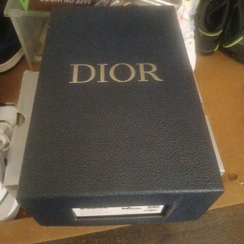 Dior Reflective Black and White Sneakers